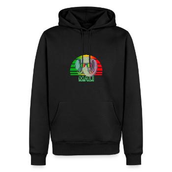 Mali - Sweat à capuche Premium bio Homme - noir - Devant - Nico (187cm)