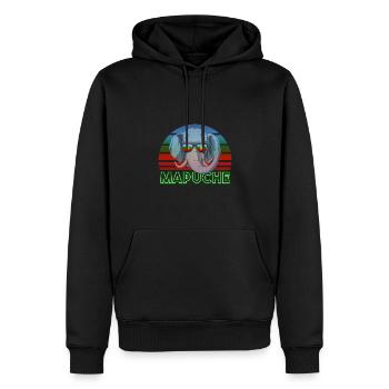 Mapuche - Men’s Premium Organic Hoodie - black - Front - Nico (187cm)