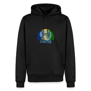 Ogoni - Männer Premium Bio Hoodie - Schwarz - Vorne - Nico (187cm)