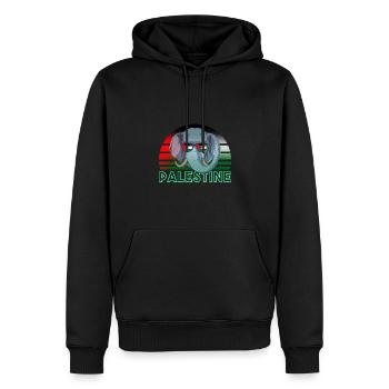 Palestine - Sweat à capuche Premium bio Homme - noir - Devant - Nico (187cm)