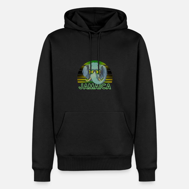 Jamaika - Männer Premium Bio Hoodie - Schwarz