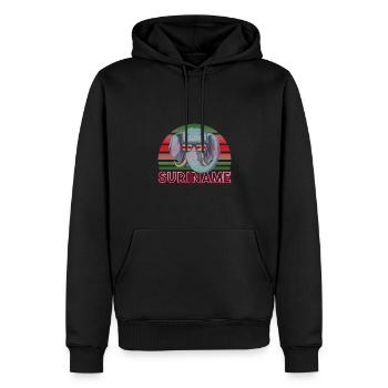 Suriname - Männer Premium Bio Hoodie - Schwarz - Vorne - Nico (187cm)