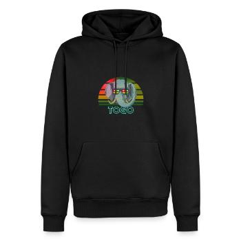 Togo - Männer Premium Bio Hoodie - Schwarz - Vorne - Nico (187cm)