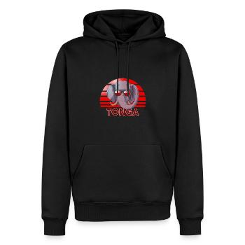Tonga - Männer Premium Bio Hoodie - Schwarz - Vorne - Nico (187cm)