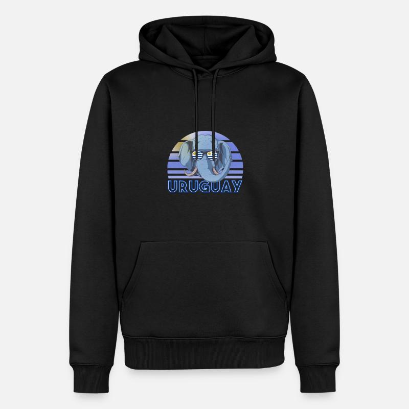 Uruguay - Männer Premium Bio Hoodie - Schwarz
