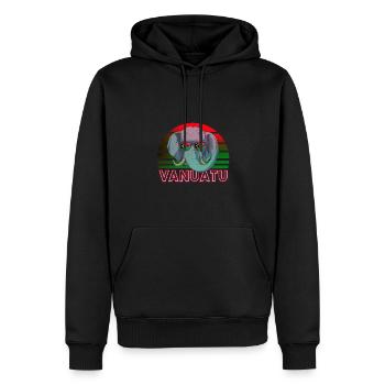 Vanuatu - Sweat à capuche Premium bio Homme - noir - Devant - Nico (187cm)