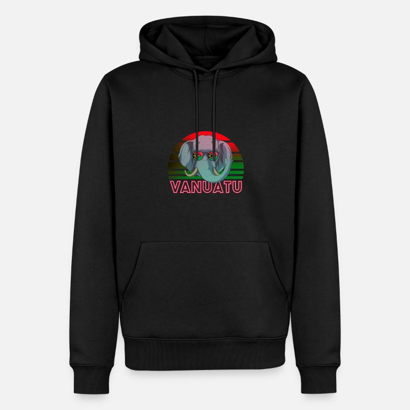 Vanuatu - Männer Premium Bio Hoodie - Schwarz