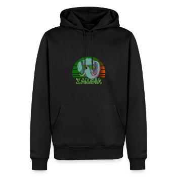 Zambie - Sweat à capuche Premium bio Homme - noir - Devant - Nico (187cm)