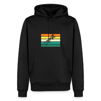 Joueur de flûte - Sweat à capuche Premium bio Homme - noir - Devant - Nico (187cm)