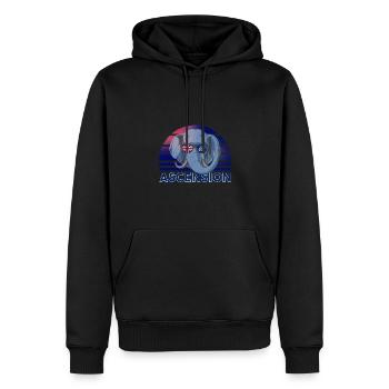 Ascension - Sweat à capuche Premium bio Homme - noir - Devant - Nico (187cm)
