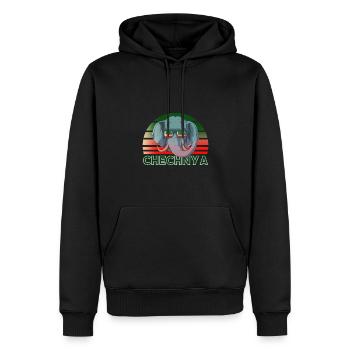 Tchétchénie - Sweat à capuche Premium bio Homme - noir - Devant - Nico (187cm)
