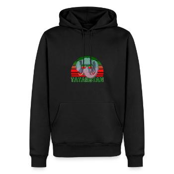 Tatarstan - Männer Premium Bio Hoodie - Schwarz - Vorne - Nico (187cm)