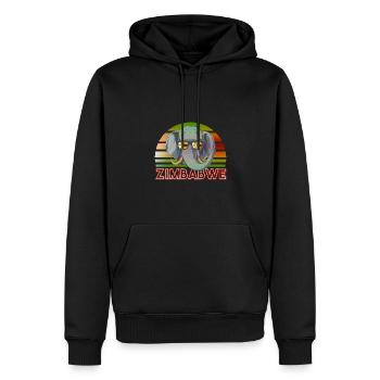 Simbabwe - Männer Premium Bio Hoodie - Schwarz - Vorne - Nico (187cm)