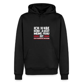 Autrichiens Autriche - Sweat à capuche Premium bio Homme - noir - Devant - Nico (187cm)