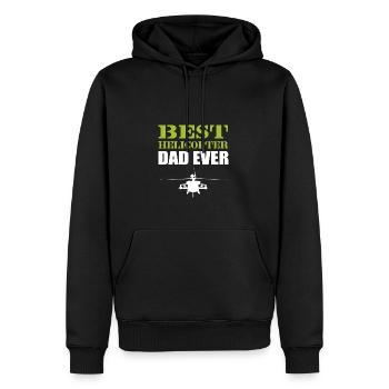Hubschraubervater jemals Pilot Geschenk - Männer Premium Bio Hoodie - Schwarz - Vorne - Nico (187cm)