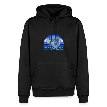 Nicaragua - Männer Premium Bio Hoodie - Schwarz - Vorne - Nico (187cm)
