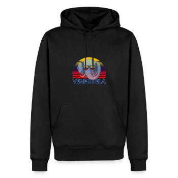 Venezuela - Männer Premium Bio Hoodie - Schwarz - Vorne - Nico (187cm)