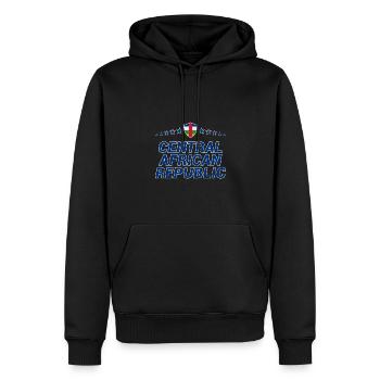 République centrafricaine - Sweat à capuche Premium bio Homme - noir - Devant - Nico (187cm)