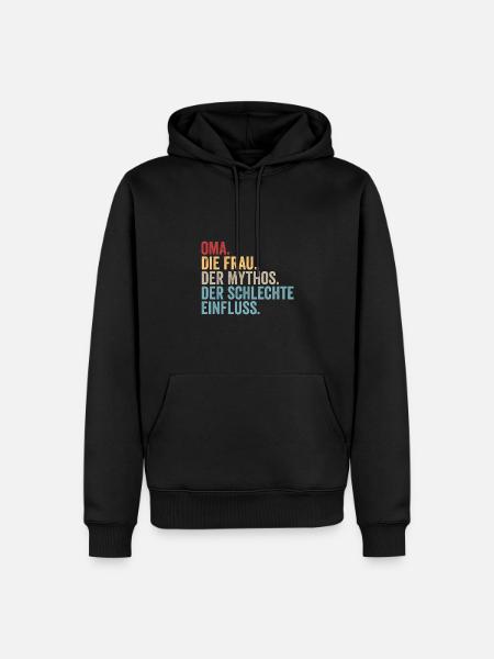 Großmutter Oma - Männer Premium Bio Hoodie - Schwarz