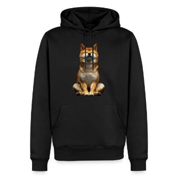 Shiba Inu - Männer Premium Bio Hoodie - Schwarz - Vorne - Nico (187cm)