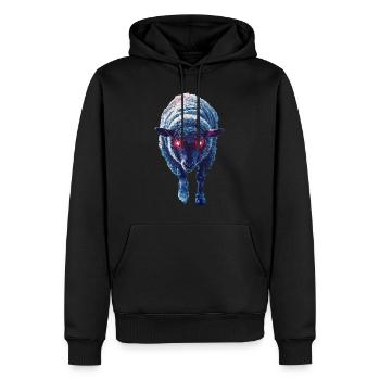 Schaf - Männer Premium Bio Hoodie - Schwarz - Vorne - Nico (187cm)