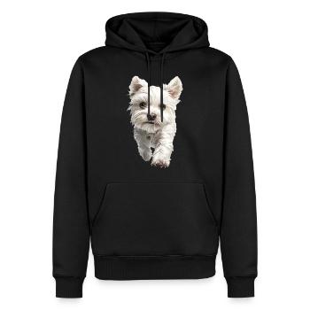Maltesisch - Männer Premium Bio Hoodie - Schwarz - Vorne - Nico (187cm)