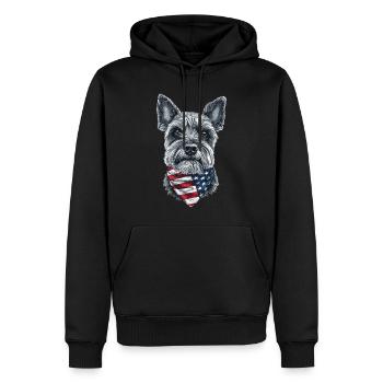 Zwergschnauzer - Männer Premium Bio Hoodie - Schwarz - Vorne - Nico (187cm)