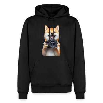 Shiba Inu - Männer Premium Bio Hoodie - Schwarz - Vorne - Nico (187cm)