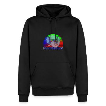 Baloutchistan - Sweat à capuche Premium bio Homme - noir - Devant - Nico (187cm)