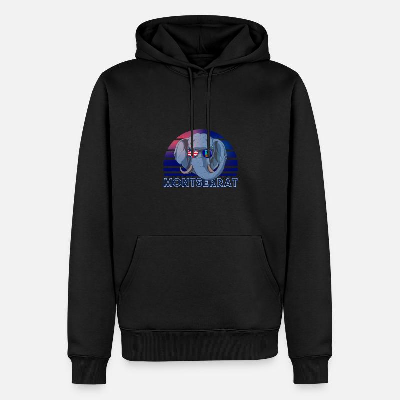 Montserrat - Männer Premium Bio Hoodie - Schwarz