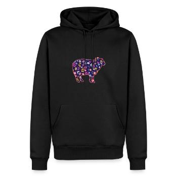 Schäfer Schaf - Männer Premium Bio Hoodie - Schwarz - Vorne - Nico (187cm)