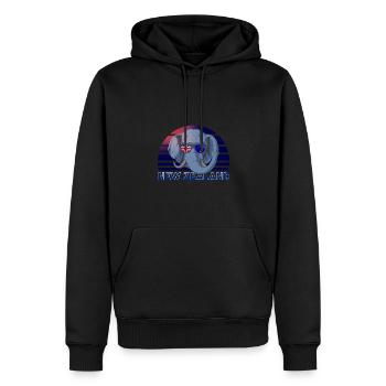 Nouvelle-Zélande - Sweat à capuche Premium bio Homme - noir - Devant - Nico (187cm)