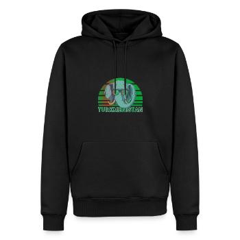 Turkmenistan - Männer Premium Bio Hoodie - Schwarz - Vorne - Nico (187cm)