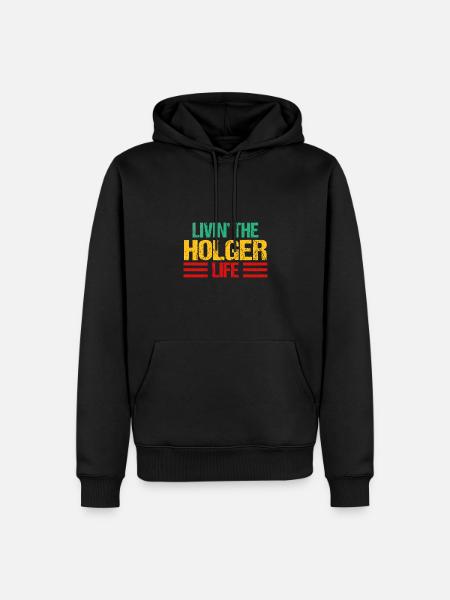 Holger - Men’s Premium Organic Hoodie - black