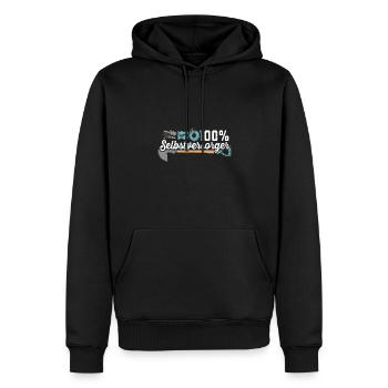 Kleingarten anfänger 100 % Selbstversorger - Männer Premium Bio Hoodie - Schwarz - Vorne - Nico (187cm)