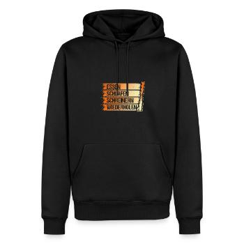 Tischler Zimmermann Schreiner - Männer Premium Bio Hoodie - Schwarz - Vorne - Nico (187cm)