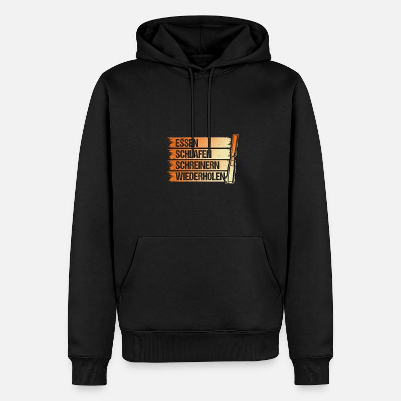 Charpentier, Charpentier, Charpentier - Sweat à capuche Premium bio Homme - noir