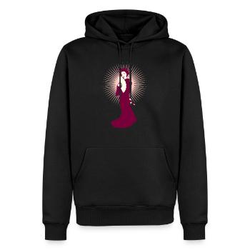 Geisha - Sweat à capuche Premium bio Homme - noir - Devant - Nico (187cm)