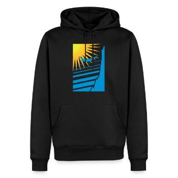 Klippenspringer - Männer Premium Bio Hoodie - Schwarz - Vorne - Nico (187cm)
