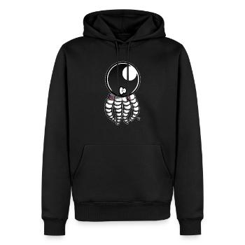 Cosmoctopus - Sweat à capuche Premium bio Homme - noir - Devant - Nico (187cm)
