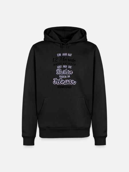 Nur die Besten Februar - Männer Premium Bio Hoodie - Schwarz