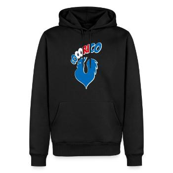 France Euro 2016 bleu blanc rouge coq Cocorico - Sweat à capuche Premium bio Homme - noir - Devant - Nico (187cm)