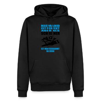 Schreiner Tischler - Männer Premium Bio Hoodie - Schwarz - Vorne - Nico (187cm)