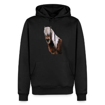 Pferd - Männer Premium Bio Hoodie - Schwarz - Vorne - Nico (187cm)