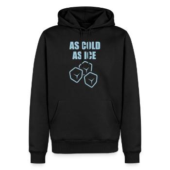 so kalt wie Eis Zitat - Männer Premium Bio Hoodie - Schwarz - Vorne - Nico (187cm)