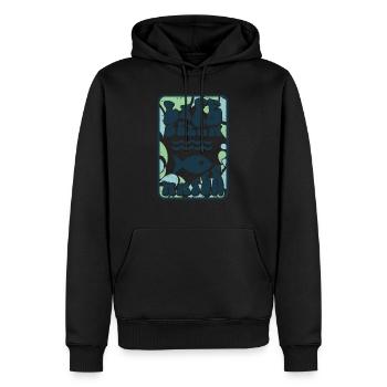 Retro Life sous l'eau - Sweat à capuche Premium bio Homme - noir - Devant - Nico (187cm)