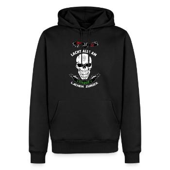 Steiermark - Männer Premium Bio Hoodie - Schwarz - Vorne - Nico (187cm)