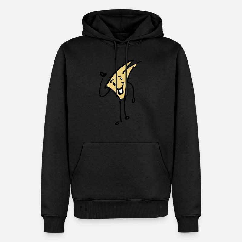 Coole schlichte Comig-Figur - Männer Premium Bio Hoodie - Schwarz