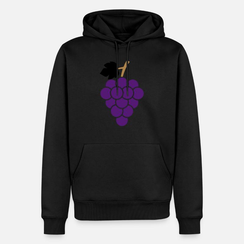 Trauben - Männer Premium Bio Hoodie - Schwarz