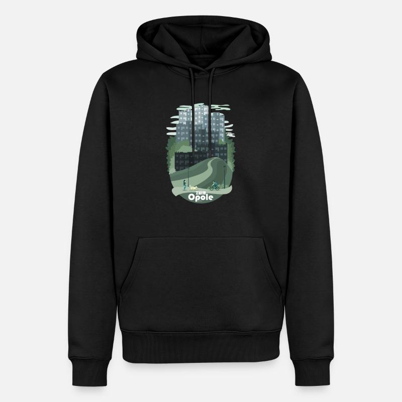 Opole ZWM Górka Śmierci - Ekologiczna męska bluza z kapturem Premium - czarny